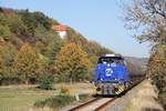 InfraLeuna 208 mit Kesselwagen Richtung Naumburg, am 12.10.2018 bei Ro�bach.