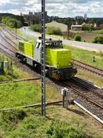 Infra Leuna 213 (92 82 0001 508-1 L-ATLU) als Tfzf nach Vitzenburg, am 09.05.2019 in Karsdorf.