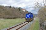 InfraLeuna 209 (92 80 1275 012-3 D-LEUNA) als Tfzf von Vitzenburg nach Großkorbetha, am 10.03.2023 bei Roßbach. Sie brachte zuvor Kesselwagen in die Abstellung. (Foto: Wolfgang Krolop)