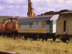 KEG Wohn- und Schlafwagen abgestellt am Zementwerk Karsdorf; 18.08.2007