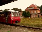 Wahre Nebenbahnromantik! OBS 772 140-0 w�hrend unserer Zwei-L�nder-Rundfahrt im Bf Laucha (Unstrut); 07.09.2008