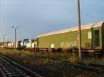 Ein russischer Maschinenwagen f�r K�hlz�ge und anderes Rollmaterial im Juni 2007 bei ARCO in Karsdorf.