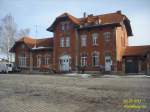 Das Bahnhofsgeb�ude vom Naumburger Ostbahnhof am 02.03.2013.