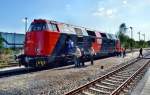 EBS 228 757-1 am 29.09.2013 bei den F�hrerstandsmitfahrten zum 8. Unstrutbahnfest der IG Unstrutbahn e.V. am Ostbahnhof in Naumburg. (Foto: Thomas Fritzsche)
