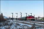 Am 12.01.2013 rollte die altrote 112 708-3 mit dem 1.Sonderzug 2013 durch Zeitz.