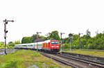 DB 245 025 mit dem IC-Leerpark von Leipzig – Gera Hbf.