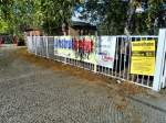 Werbeplakate der IG Unstrutbahn e.V. f�r das Unstrutbahnfest am 16.09.2012 am Naumburger Ostbahnhof; 08.09.2012