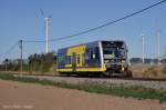 Burgenlandbahn 672 907 als RB 34713 von Wei�enfels nach Zeitz, am 30.09.2012 bei Teuchern. (Foto: Stefan Kolpatzik)