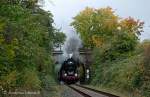 DR 41 1144-9 mit dem  ROTK�PPCHEN-EXPRESS  von Altenburg nach Freyburg (Unstrut) zwischen Naumburg (S) Ost und Hbf; 05.10.2008 (Foto: Andreas Leipoldt)