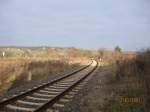 Das Gleis Richtung Teuchern, zwischen Haupt- und Ostbahnhof am Bl�tengrund Naumburg; 12.01.2007 (Foto: Hans Grau)