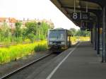 Burgenlandbahn 672 910 als RB 34720 nach Wei�enfels, am 22.08.2013 in Zeitz.