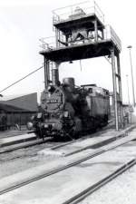 DR 89 1004 am 02.09.1983 im Bw Naumburg.