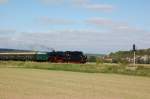 SEM 50 3648-8 mit dem Winzerfestsonderzug von Freyburg nach Chemnitz, am 09.09.2006 bei Kleinjena. (Foto: dampflok015)