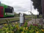 EB VT 009 als Winzerfestsonderzug Erfurt - Nebra, am 08.09.2007 beim Halt in Gehofen.
