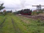 Der Leerzug auf dem Weg von Karsdorf Pbf.