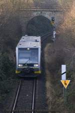 Burgenlandbahnsonderzug aus Ro�leben der Weihnachtsmarktbesucher nach Naumburg brachte, hier unterwegs zwischen dem Naumburger Haupt- und Ostbahnhof; 30.11.2008 (Foto: Hans-Peter Waack, bahnmotive.de)