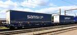 D-VTGCH 35 80 4956 192-3 Gattung Sdggmrss S269 beladen mit Samskip Aufliegern. Pattburg 19.06.2025