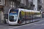 Tram 5105 unterwegs in der Rue Lopold in Lttich. 18.09.2025