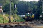 LINEAS 7784 treft am 22 Augustus 2018 mit ein Kesselwagenzug in Venlo ein.