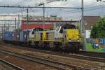 Containerzug mit 7850 durchfahrt am 22 Juni 2014 Antwerpen-Berchem.