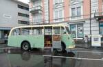 (280'735) - AAGS Schwyz - Nr. 1/SZ 5171 - Saurer/Geser (ex Nr. 9; ex Nr. 17; ex Nr. 9; ex Nr. 1) am 27. September 2025 beim Bahnhof Wdenswil