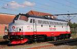Railcare Sweden/DK Litra MY 1134(92 86 000 1134-2) in neuem Farbkleid abgestellt in dänischen Padborg.