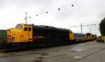 Strukton/Railservice MY 1159 steht hier zusammen mit den Wagen Slps 3586 4727 041-4, dem Messwagen2 61 86 99-90 002-2 (LHB 1987.