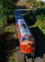 Beim Rangieren im Rbf Betzdorf (Sieg) am 09.10.2021, nun ist die (92 80 1227 010-6 D-AMR) bzw.