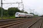 DSB/DB ICE-D tog med no 605 017 og navn København kørsel gennem Jübek. 30.08.2013
