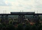 DSB IC3 MF/FF/MFB 50/55/5287 als EC nach Aarhus aufgenommen auf der Rendsburger Hochbrücke am 04.08.2013(Bild 2)