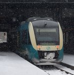 Arriva Lint AR 01(neue Bezeichnung AR 1001)kam aus Struer nach Aarhus gefahren. Ca. eine Stunde später wurde die Strecke wegen starkem Schneefall gesperrt. 18.12.2010
