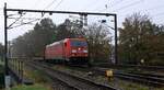 DBCSC 185 336-2 Einfahrt Pattburg/DK mit G�terzug. 23.10.2026