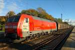 Mit einem Batterieschaden stand die EG 3102 gut 12 Stunden im Schleswiger Bahnhof abgestellt. Schleswig 27.10.2012