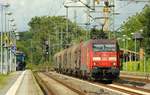 Modellbahn-Güterzug...DBCSC EG 3111 mit ihrem 9 Wagen Coil Transport auf dem Weg nach Maschen. Schleswig 07.09.2017