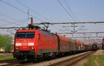 DBCSC EG 3112, REV/Cph/30.09.16, Verl/Cph/06.01.24 mit Güterzug auf Ausfaahrt wartend im Bhf Pattburg/DK. 12.05.2023
