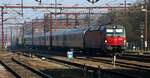 DSB Litra EB 3229 + EC 398 + EB 3237 Einfahrt Pattburg/DK 21.03.2025