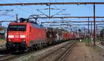 DBCSC EG 3103 hat hier mit einem langen Mischer Einfahrt in den Bhf Pattburg/DK.