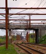 Tinglev Station Blickrichtung Norden...nichts als Masten...Tinglev 04.05.2014