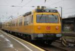 719 001-0 der DB Netz Instandhaltung stand am 07.02.2015 im Bahnhof Warnemnde.