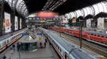 Perronhalle des Hauptbahnhof Hamburg.