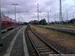 Blick auf dem Bahnhof Warnemnde am 22.6.13