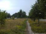 Blick auf den Ehemaligen Bahnsteig des damaligen Endbahnhofs Wolgaster Fhre am 27.7.14