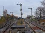 Betriebsanlage des Bahnhof Soltau in der Lüneburger Heide.