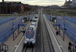 Die S2 nach Delitzsch macht in der Station Leipzig-MDR kurz Stop.