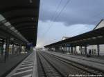 Abendliches Gewitter vom Bitterfelder Bahnhof fotografiert am 9.5.15