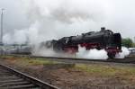 Miet viel Dampf verlässt 01 118 mit ein Pendelzug Neuenmarkt-Wirsberg am 21 September 2014.