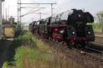 Am 12 April 2014 verlässt 01 0509 Pirna auf Weg nach Decín.