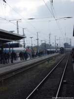 03 1010 mit dem D-Zug aus Cottbus bei der Einfahrt in Stralsund Hbf am 12.10.13