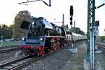 035 1097-1 beim dampfloktreff mit einen sonderzug zum dresner hauptbahnhoif,09.10.21