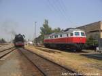 44 1182 und 232 356 am Bw Halle G in Halle (Saale) am 4.7.15